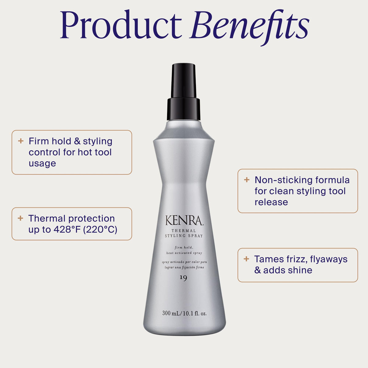 Kenra Thermal Styling Spray 19 | Heat Protectant Spray for Blow Drying & Flat Iron Use | Flexible Hold | 300 mL 🍁 All In One Marketplace Canada